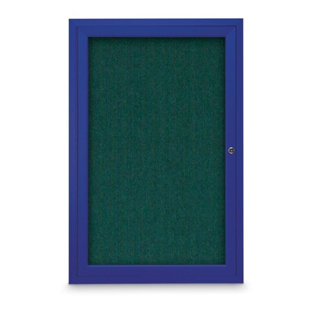 United Visual Products Slim Enclosed Corkboard, 11"x13-1/2", Gold Alum Frame/Apricot UVEB1113-GOLD-APRICOT